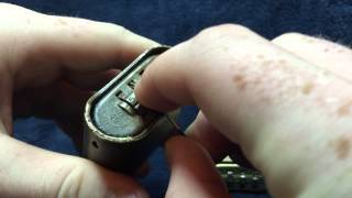 How To  Pick Open A Small PadlockWITH A KNIFE [upl. by Dachia]