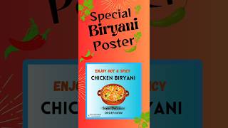 How to create a poster in canva is very easy 🍗🥘 viral canva poster shorts [upl. by Ithaman]