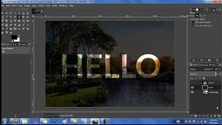 How to create transparent text effect easily on gimp [upl. by Nema453]