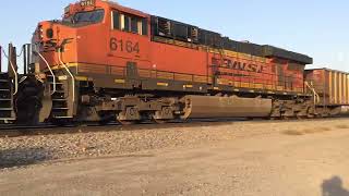 BNSF Gevo With Santa Fe Door on 7 Locomotive Coal Train Heading Towards Glyndon MN [upl. by Teak]