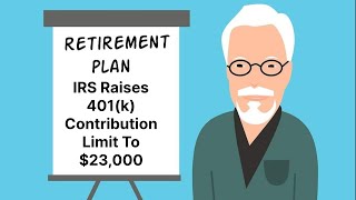 IRS Raises 401k Contribution Limit To 23000 irs retirement limit [upl. by Akselav]