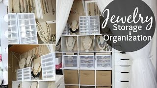 Jewelry Storage amp Organization  Closet Tour  Jewelry Collection [upl. by Eniksre703]