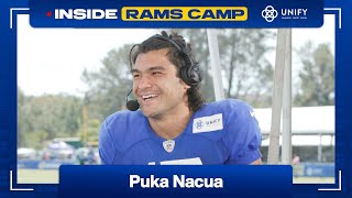 Puka Nacua On Learning From Cooper Kupp amp Preparing For His First NFL Game  Inside Rams Camp [upl. by Aisyat]