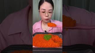 ASMR MUKBANG  Caviar Shrimp with Chili Sauce 칠리 소스를 곁들인 캐비아 새우 Udang Kaviar dengan Sos Cili 1539 [upl. by Kelsy]