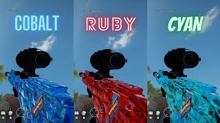 Rainbow Six Siege  Cobalt Ruby and Cyan Weapon Skins 2021 [upl. by Ennayllek]