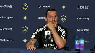 FULL PRESS CONFERENCE Zlatan Ibrahimovic after hat trick performance in LA Galaxy win over LAFC [upl. by Kosaka]