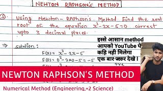 NewtonRaphsons Method  NR Method  Numerical Method  class 12  Real root upto 3 decimal Places [upl. by Nahtanoj]