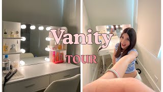 🎀VANITY TOUR 🎀 makeup skincare collection [upl. by Meletius216]