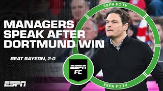 Edin Terzic amp Thomas Tuchel react to Borussia Dortmund’s win vs Bayern Munich  ESPN FC [upl. by Nnahs]