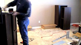 Ikea BestaFramsta  Wall Mount Entertainment Center Assembly Part 2 [upl. by Marciano]