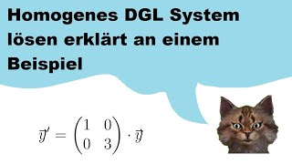 Wie kann man ein homogenes System von Differentialgleichungen DGL lösen erklärt [upl. by Ob]