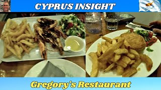 Gregorys Restaurant Larnaca Cyprus  Great Value Great Food [upl. by Pilloff]