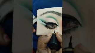 Arabic eye makeup  eye liner kese lagate h  bridal eye makeup with liner video eye liner look [upl. by Lusar]