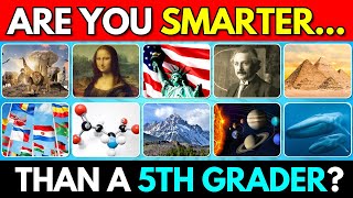 Are You Smarter Than a 5th Grader 🤔  General Knowledge Quiz 📚 [upl. by Annawal567]