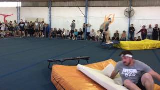 Flyaway Gymnastics Albury Wodonga  Awesome Gymnastics Dads routine [upl. by Mixam748]