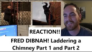 Americans React  Fred Dibnah Laddering a Chimney  Part 1 and Part 2  Reaction [upl. by Coheman382]