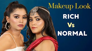 Rich vs Normal Makeup Look  ₹200 Affordable Makeup For Every Girl  Anaysa [upl. by Einahpad318]