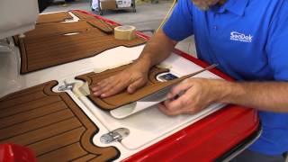 Installing a SeaDek pad on a Monterey 214 SS [upl. by Anaili881]