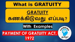 Gratuity explained in Tamil  how to calculate Gratuity [upl. by Lleynad370]