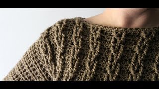 How To Crochet A Sweater  Cable Pullover SweaterSwatch Tutorial [upl. by Eellek839]