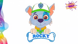 ROCKY  PAT PATROUILLE ♻️ Coloriage en musique [upl. by Etiuqal23]