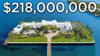 Touring a 218000000 Florida Mega Mansion on a Private Island [upl. by Nattirb658]