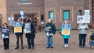 HMP Belmarsh EF Press Update JailTheWarCriminals FreeJulianAssange [upl. by Atnahs220]