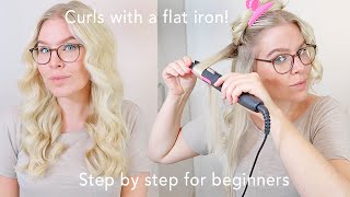 How To Curl Your Hair With A Straightener For Complete Beginners LONG LASTING CURLS [upl. by Mcquoid]