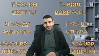 Tycka omOmtyckt Ta bortBorttagen Hyra utUthyrd Partikelverb till Perfekt particip [upl. by Tlaw]