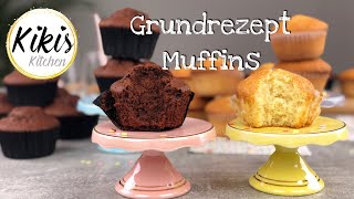 Einfaches Rezept für leckere Muffins  Schokomuffins amp Vanillemuffins  Hell amp Dunkel [upl. by Cartie]