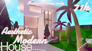 Bloxburg  Multiple floors only  Aesthetic Modern House  71k [upl. by Ervine]