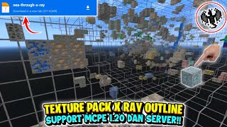 😱BURUAN COBA Texture Pack X Ray Mcpe 120  X Ray Texture Pack Mcpe 120  X ray outline minecraft [upl. by Erotavlas632]