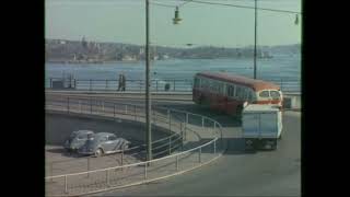 Filmklipp med busstrafik i Stockholm år 1964 [upl. by Allrud]