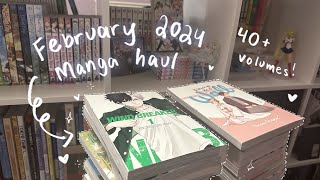 february 2024 manga haul 40 volumes [upl. by Adrial931]