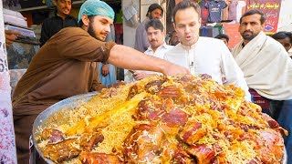 Street Food in Peshawar  GOLDEN PULAO Mountain  Charsi Tikka Kabab  Pakistani Street Food Tour [upl. by Melisent]