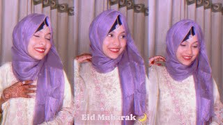 Eid Special Hijab Tutorial 🌙  Noshin Nower ❤️ [upl. by Ocirnor]