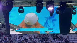 THOMAS CECCON WORLD CUP BUDAPEST 2023 100 BACKSTROKE heat 5494 [upl. by Nahsrad]