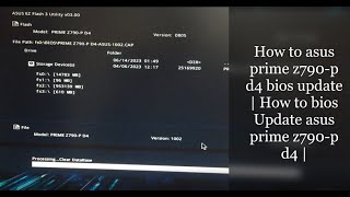 ASUS Prime Z790P D4 BIOS update tutorial  How to asus prime z790p d4 bios update [upl. by Dionisio]