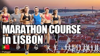 Marathon course at Lisbon Marathon [upl. by Repsaj656]