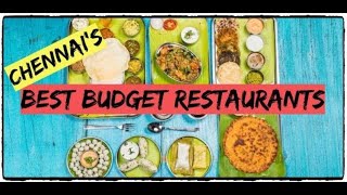 10 BEST BUDGET RESTAURANTS IN CHENNAI [upl. by Elem861]