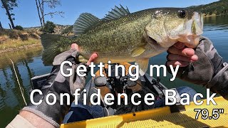 Getting My Confidence Back Kayak Bass Fishing Lake Berryessa [upl. by Metts]