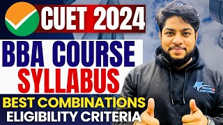 CUET 2024 BBA entrance exam syllabus New University list exam pattern complete details [upl. by Anilrats]