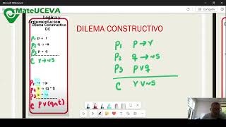 LOGICA Y ARGUMENTACIÓN 5  REGLAS DE INFERENCIA DILEMA CONSTRUCTIVO [upl. by Sand]