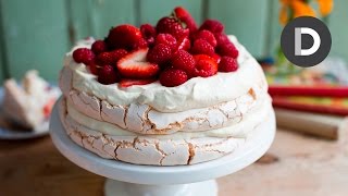 How to make Strawberry Pavlova Cake [upl. by Etra475]