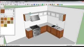 Sketch Up Tutorial membuat Kitchen Set [upl. by Rehpetsirhc]