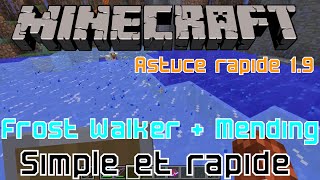 Minecraft 19 tuto  comment trouver mending et frost walker en survival rapidement [upl. by Notyalk]