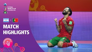 Argentina v Portugal  FIFA Futsal World Cup 2021  Match Highlights [upl. by Grodin455]