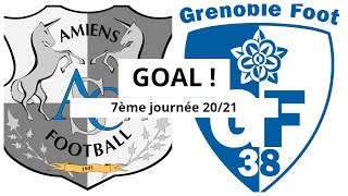 Amiens  Grenoble 10 GOAL 64 Stephen Odey 7ème journée 202021 [upl. by Ardnahsal]