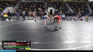 High School Girls 144 Kaiulani Garcia NorCal Queens Wrestling Club Vs Faith Bartoszek Wyoming Semi [upl. by Limay751]