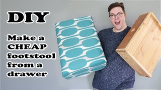 Make a cheap oversized footstool  DIY How to [upl. by Werdn]